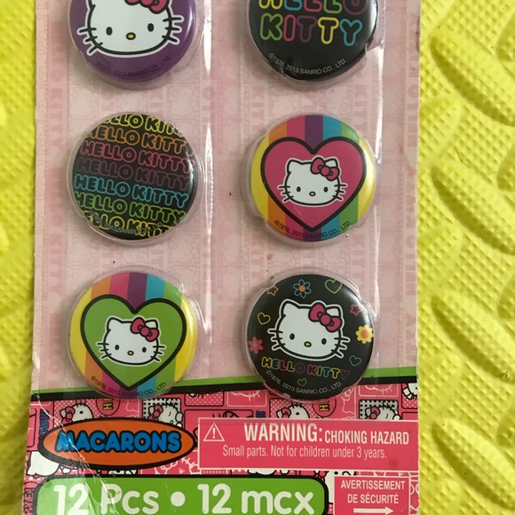 HELLO KITTY NEON 12 Buttons mix pin set - Picture 3 of 4